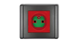 FLEXI Gniazdo pojedyncze z/u DATA z kluczem czerwony 11FGZK