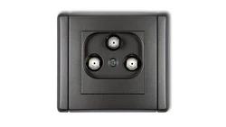 FLEXI Gniazdo multimedialne 3F DATA (Vectra) grafitowy 11FGMV