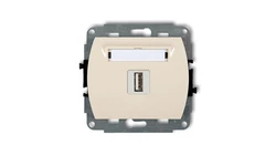 TREND Gniazdo pojedyncze USB-AA beżowy 1GUSB-1