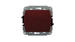 TREND Łącznik jednobiegunowy ze schodowym podświetlany brązowy 4WP-10L