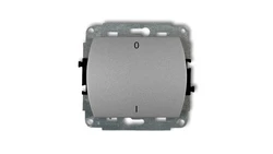 TREND Łącznik dwubiegunowy podświetlany srebrny metalik 7WP-9L