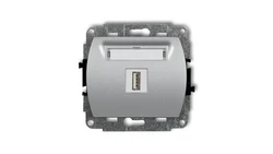 TREND Gniazdo pojedyncze USB-AA srebrny metalik 7GUSB-1