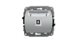 TREND Gniazdo pojedyncze USB-AB srebrny metalik 7GUSB-3