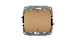 TREND Łącznik dwubiegunowy podświetlany złoty metalik 8WP-9L