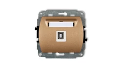 TREND Gniazdo pojedyncze USB-AB złoty metalik 8GUSB-3