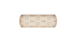 TREND Puszka montażowa pozioma potrójna złoty metalik 8PTH-3