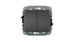 TREND Łącznik jednobiegunowy ze schodowym podświetlany grafitowy 11WP-10L