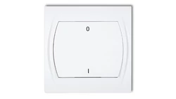 LOGO Łącznik dwubiegunowy podświetlany biały LWP-9L