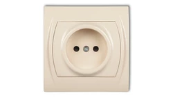 LOGO Gniazdo pojedyncze b/u beżowy 1LGP-1p