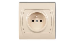 LOGO Gniazdo pojedyncze z/u beżowy 1LGP-1zp