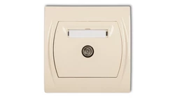 LOGO Gniazdo antenowe TV pojedyncze beżowy 1LGTV-1