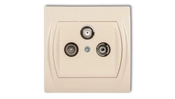 LOGO Gniazdo antenowe RTV-SAT końcowe 1,5dB beżowy 1LGS