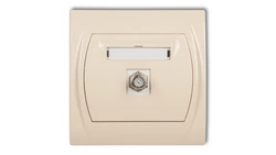 LOGO Gniazdo antenowe pojedyncze typu F (SAT) beżowy 1LGF-1