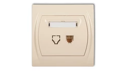 LOGO Gniazdo telefoniczne pojedyncze 1xRJ11, 4-stykowy beżowy 1LGT-1
