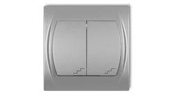 LOGO Łącznik podwójny schodowy srebrny metalik 7LWP-33