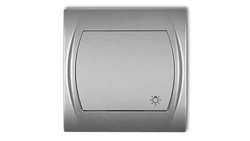 LOGO Przycisk /światło/ podświetlany srebrny metalik 7LWP-5L