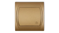 LOGO Przycisk /światło/ podświetlany złoty metalik 8LWP-5L