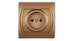 LOGO Gniazdo pojedyncze b/u złoty metalik 8LGP-1p