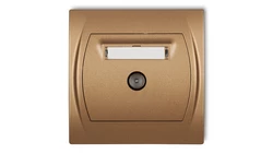 LOGO Gniazdo antenowe TV pojedyncze złoty metalik 8LGTV-1