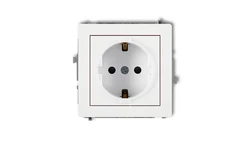 DECO Gniazdo pojedyncze z/u SCHUKO biały DGP-1sp