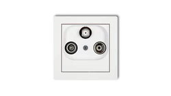 DECO Gniazdo antenowe RTV-SAT końcowe (2 wejścia antenowe) biały DGST