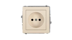 DECO Gniazdo pojedyncze b/u beżowy 1DGP-1p