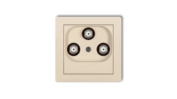 DECO Gniazdo multimedialne 3F DATA (UPC) beżowy 1DGMU