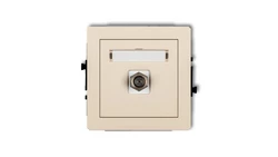 DECO Gniazdo antenowe pojedyncze typu F (SAT) pozłacany beżowy 1DGF-1.1