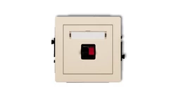 DECO Gniazdo głośnikowe pojedyncze beżowy 1DGG-1