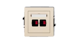 DECO Gniazdo głośnikowe podwójne beżowy 1DGG-2