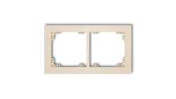 DECO Ramka podwójna beżowy 1DR-2