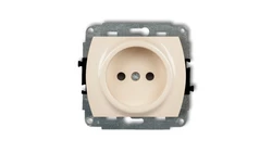 TREND Gniazdo pojedyncze b/u beżowy 1GP-1p