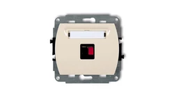 TREND Gniazdo głośnikowe pojedyncze beżowy 1GG-1