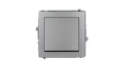 DECO Przycisk /dzwonek/ srebrny metalik 7DWP-4