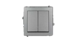 DECO Przycisk dwubiegunowy srebrny metalik 7DWP-44.2