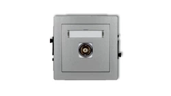 DECO Gniazdo pojedyncze BNC srebrny metalik 7DGBNC-1