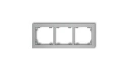 DECO Ramka potrójna srebrny metalik 7DR-3