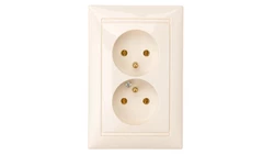 VALENA Gniazdo podwójne z/u 16A IP20 kremowe 774177