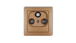 DECO Gniazdo antenowe RTV-SAT końcowe (2 wejścia antenowe) złoty metalik 8DGST