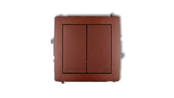 DECO Łącznik jednobiegunowy ze schodowym (osobne zasilanie) brązowy metalik 9DWP-10.2
