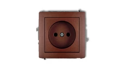 DECO Gniazdo pojedyncze b/u brązowy metalik 9DGP-1p