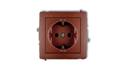 DECO Gniazdo pojedyncze z/u SCHUKO brązowy metalik 9DGP-1sp