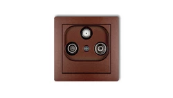 DECO Gniazdo antenowe RTV-SAT końcowe (2 wejścia antenowe) brązowy metalik 9DGST