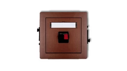 DECO Gniazdo głośnikowe pojedyncze brązowy metalik 9DGG-1