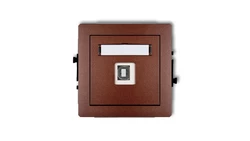 DECO Gniazdo pojedyncze USB-AB brązowy metalik 9DGUSB-3