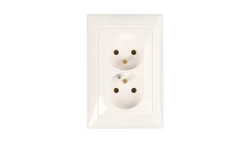 VALENA Gniazdo podwójne z/u 16A IP20 białe 770077