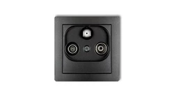 DECO Gniazdo antenowe RTV-SAT końcowe multimedialne (Internet) grafitowy 11DGM