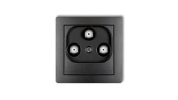DECO Gniazdo multimedialne 3F DATA (UPC) grafitowy 11DGMU