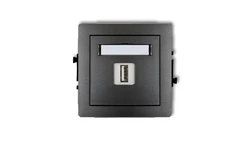 DECO Gniazdo pojedyncze USB-AA grafitowy 11DGUSB-1
