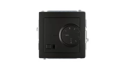 DECO Regulator temperatury elektroniczny z czujnikiem podpodłogowym czarny mat 12DRT-1